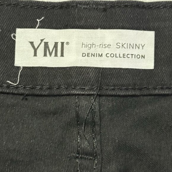 YMI Jeans Womens 20 Black High-Rise Skinny Denim Collection - Picture 2 of 4